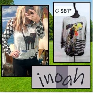 Inoah Collection,Unique wearable Art Shirt/Top,USA,#pets, EUC,Compare $, Size XS
